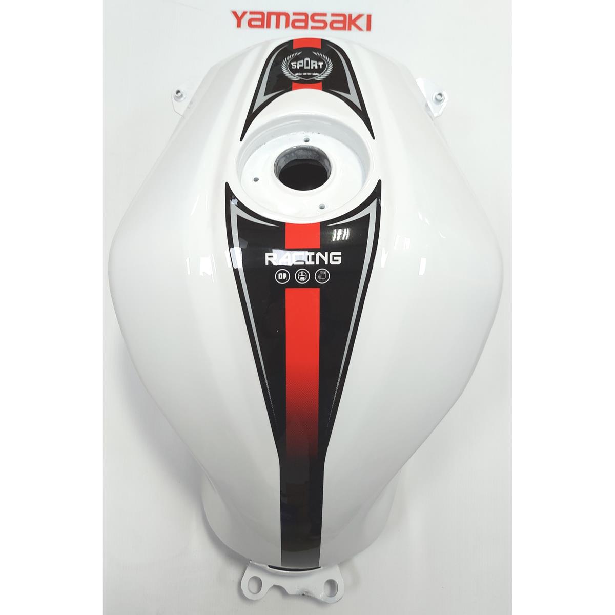 YM50-10 Fuel Tank - White/Red